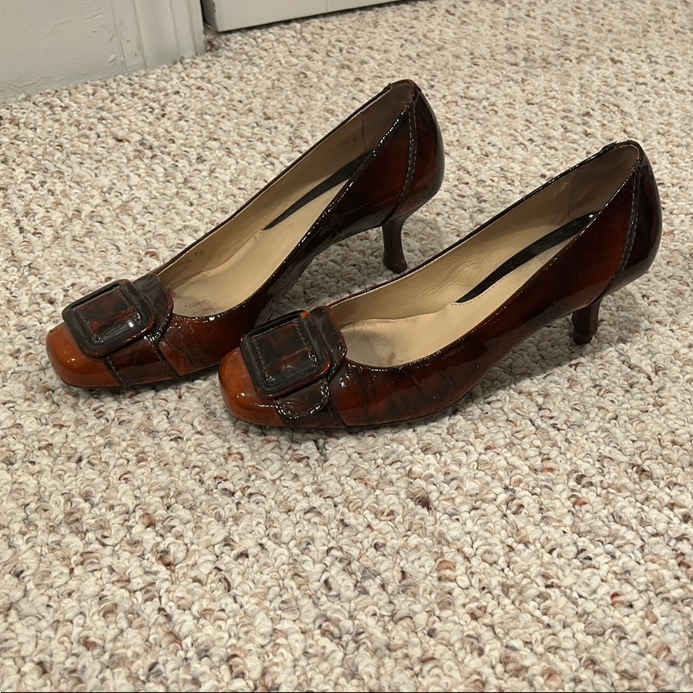 Cole Haan Brown Patent Leather Heels
